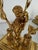 Gold Large Italian Art Nouveau Three-Light Table Lamp in Gilded Bronze and Murano Glass, 1980s For Sale - Image 8 of 15