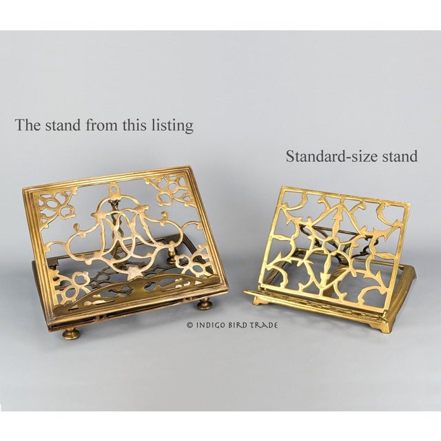 XLarge Antique Victorian Brass Folding Book Stand This rare to find brass book stand is much bigger than standard size...