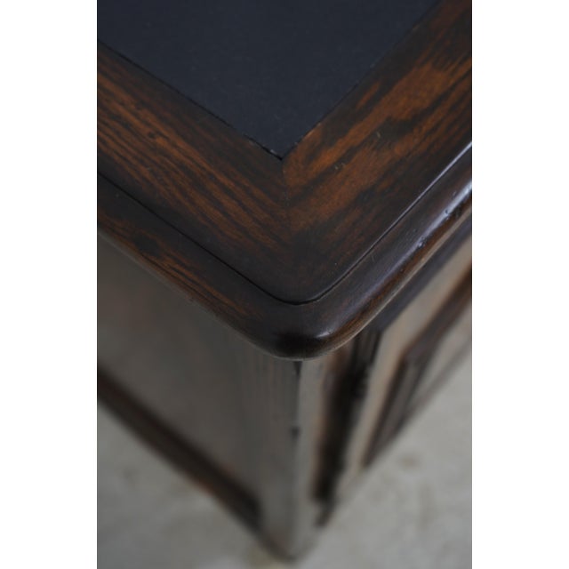 Quality French Carved Distressed Oak Sideboard Cabinet For Sale - Image 17 of 18