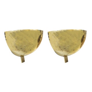 Italian Wall Lights in Brass, 1970s, Set of 2 For Sale