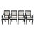 Set of 4 Black Lacquer Regency Style Armchairs For Sale