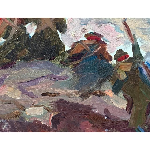 1970s Army Attack Oil Painting, Socialist Realism, Ukrainian Art For Sale - Image 4 of 6