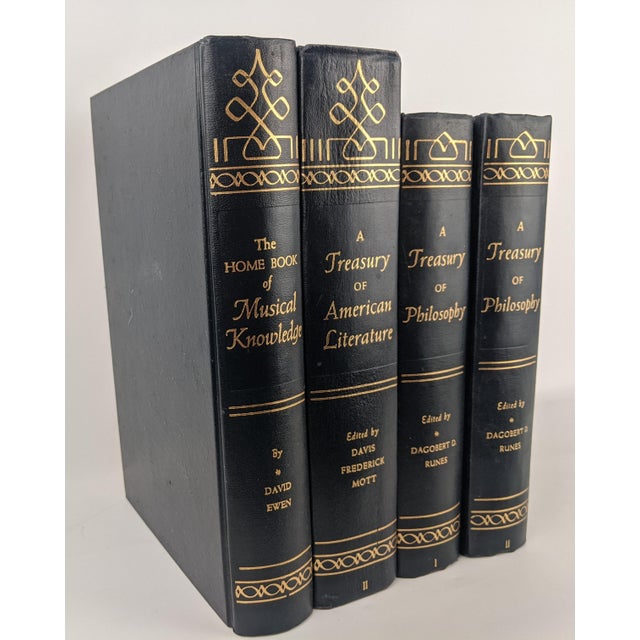 Vintage Blue & Gold Gilt Prentice-Hall Library Books, 1954–55 – Set of 4 For Sale - Image 4 of 13