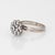 50s Portuguese Diamond Cluster Ring 14k White Gold Sz 6 Mid Century Fine Jewelry For Sale - Image 4 of 6