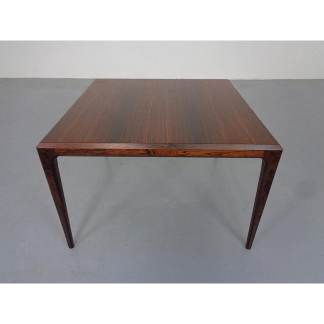 Sofa table in rosander by Johannes Andersen for CFC Silkeborg from the 1950s. This piece has an attribution mark, I am...