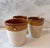 Set of 5 Vintage Brown Band Crock Cups For Sale - Image 4 of 8