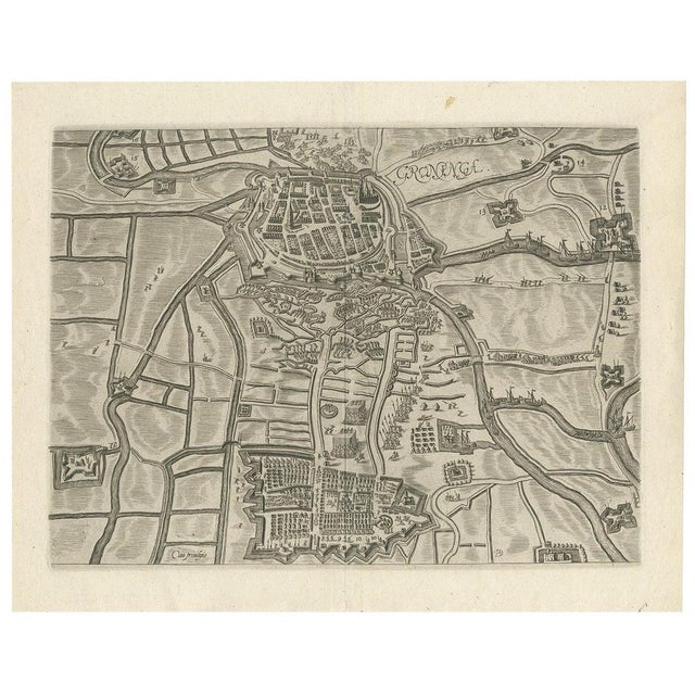 Map of Groningen from the Genealogy of the Illustrious Counts of Nassau, 1615 For Sale - Image 6 of 6