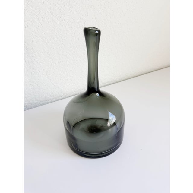 Smoked Glass Bottle Vase, Mid 20th Century For Sale - Image 4 of 10
