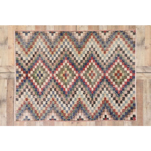 Vintage Turkish Sivas Rug, 04'05 X 05'10 For Sale - Image 9 of 10
