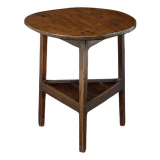 English Cricket Table of Patinated Oak From the Georgian Era For Sale