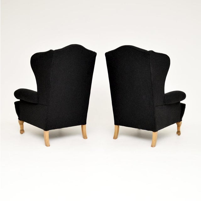 Vintage Wing Back Armchairs from Hille, 1920s, Set of 2 For Sale - Image 4 of 9