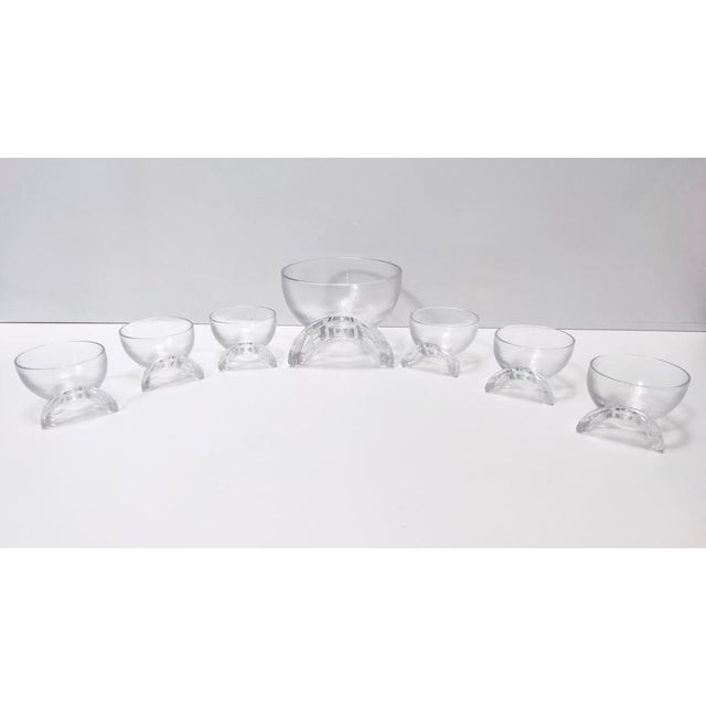 Crystal Serving Bowls by Taddei Sestini for Kristall Krisla, 1970s, Set of 7 For Sale - Image 14 of 14