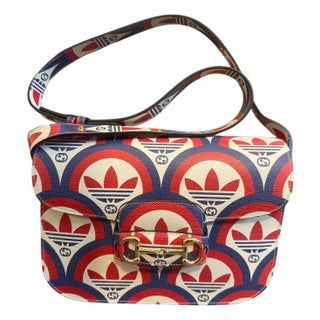 A 21st Century Printed Leather Gucci for Adidas Horsebit 1955 Shoulder Bag For Sale