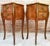 Antique Louis XV French Marquetry Marble Top Nightstands, Set of 2 For Sale - Image 4 of 17