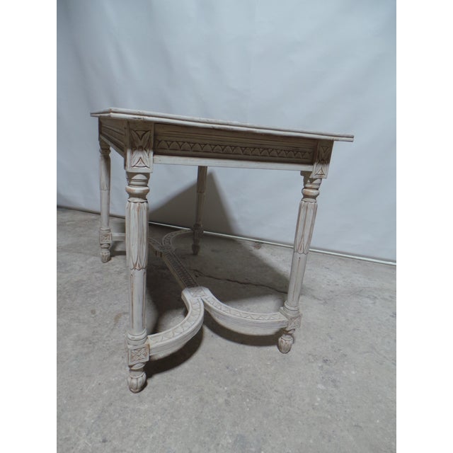 Swedish Gustavian Style Island Table For Sale In Miami - Image 6 of 12