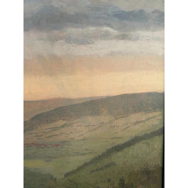 Modern Heinrich Pforr, Landscape at the Meissen, Oil Painting on Canvas For Sale - Image 3 of 13