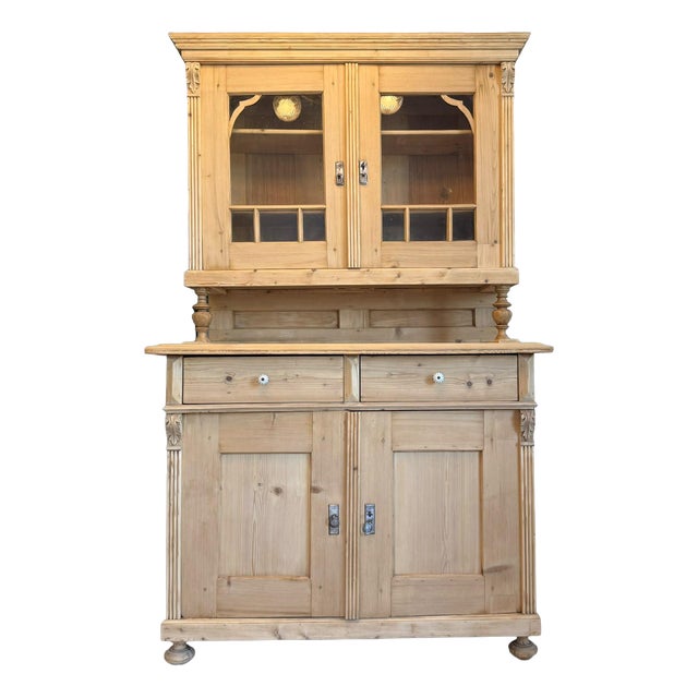 Gründerzeit Kitchen Farmhouse Sideboard in Softwood For Sale