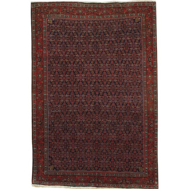 Pasargad N Y Persian Bidjar Hand-Knotted Rug - 6′6″ × 9′7″ For Sale