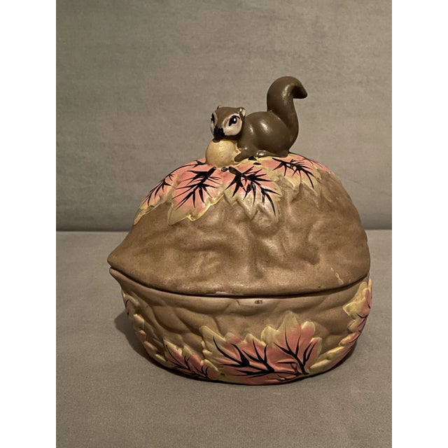 Mid 20th Century Squirrel With Walnut Decorative Bowl For Sale - Image 9 of 9