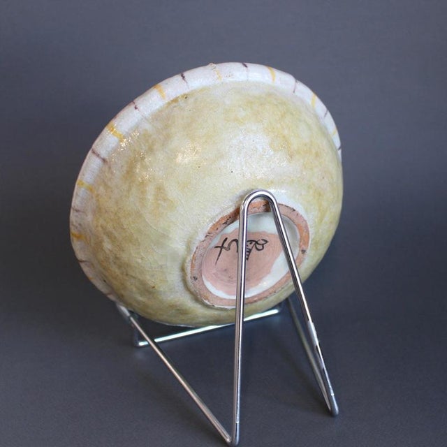 1950s Vintage Italian Decorative Ceramic Bowl by Guido Gambone, 1950s For Sale - Image 5 of 15