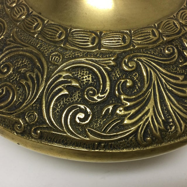 Vintage Mid Century Brass Aladdin Vase With Base Detail | Chairish