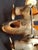 Metal Share Vintage 1930s Hubley Cast Iron Tat Nc-491 Dual Prop Airplane Toy Orange Nickel For Sale - Image 7 of 15