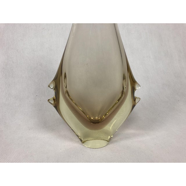 Glass Bohemian Glass Vase attributed to Miroslav Klinger for Železný Brod, 1960s For Sale - Image 7 of 8