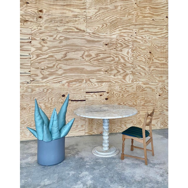 Claes Oldenburg-inspired agave plant soft sculpture in matte-glazed architectural pottery planter. Artisan-crafted...