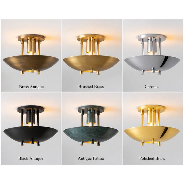 Add a touch of vintage charm and industrial flair to your home with this Brass Sputnik Flush Mount Ceiling Light Fixture....