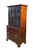 Mid Century Mahogany Stepback China Display Cabinet Hutch Bookcase 68" For Sale - Image 4 of 18