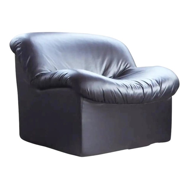 Postmodern Black Upholstered Sculptural Lounge Chair, 1980s, (One Chair 2 Avail) For Sale