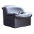 Postmodern Black Upholstered Sculptural Lounge Chair, 1980s, (One Chair 2 Avail) For Sale