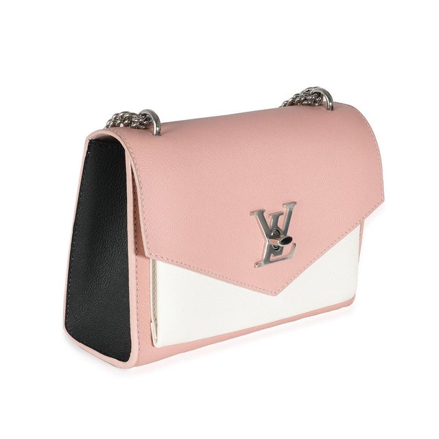 Contemporary Pink Cream Tricolour Soft Calfskin MyLockme BB For Sale - Image 3 of 8