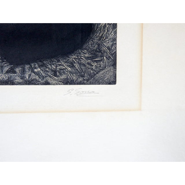 Rustic Vintage Panda Etching Print For Sale - Image 3 of 5