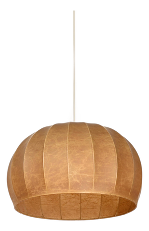 Large Round Beige Cocoon Pendant by Achille Castiglioni for Hille, Italy, 1960s