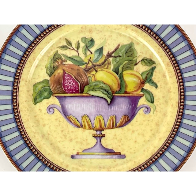 Email De Limoges (Enamel of Limoges) Porcelain Plates From The"Renaissance" Collection by I. Godinger For Sale In New York - Image 6 of 9
