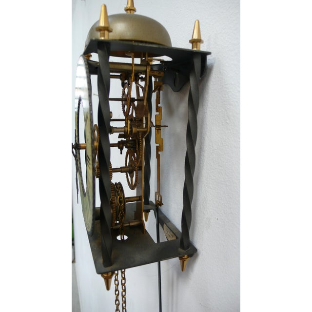Wall Clock Skeleton Pendulum Clock from Hermle, 1960s For Sale - Image 3 of 7