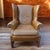 Traditional Wingback Leather Armchair and Matching Ottoman by Classic Leather. For Sale - Image 3 of 12