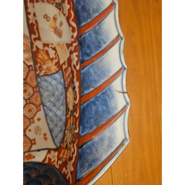 Antique Chinese Handpainted Porcelain Fish Platter For Sale - Image 4 of 7