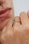 Contemporary 925 Silver Oval 0.55 Ct Emerald & Diamond Split-Shank Wave Ring Size 8 For Sale - Image 9 of 13