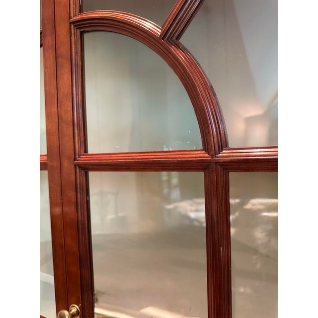 American Custom Made Cherry Corner Cabinet For Sale - Image 3 of 9