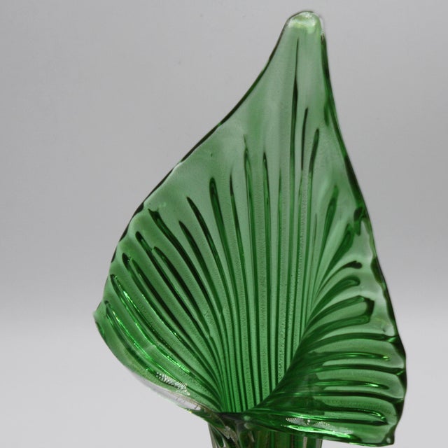 Archimede Seguso Archimede Seguso Jack-In-The-Pulpit Vase With 24k Gold Inclusions, C. 1950 For Sale - Image 4 of 8