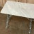 19th Century French Cast Iron Cafe Table ~ Sofa Table With Carrara Marble For Sale - Image 4 of 13