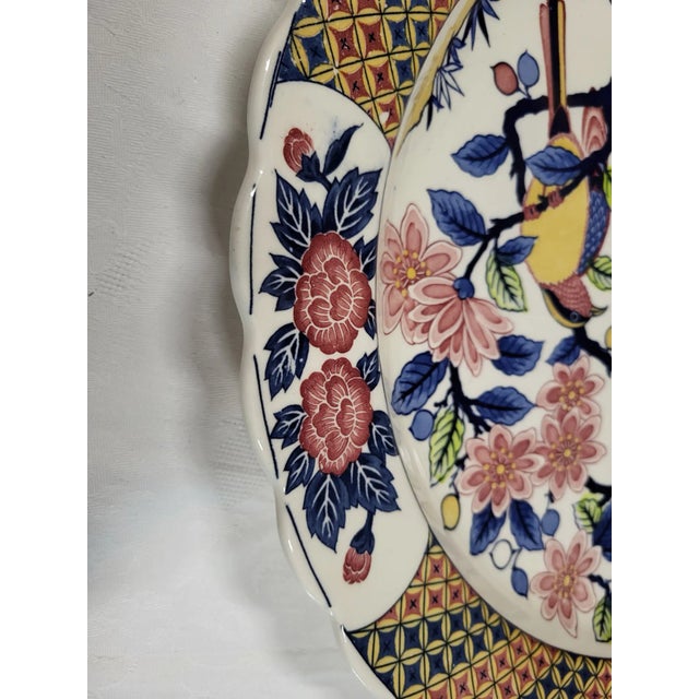 Large Imari Japanese Porcelain Decorative Dish For Sale - Image 6 of 9