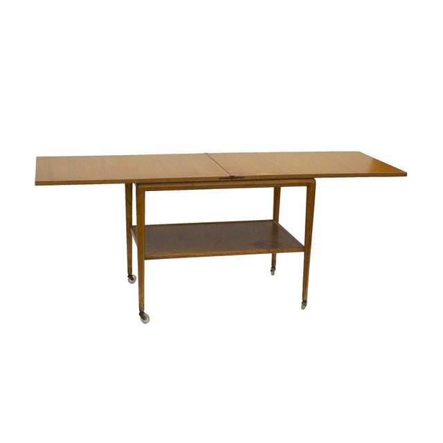 1950s Flip Top Serving Cart by t.h. Robsjohn-Gibbings for Widdicomb For Sale - Image 5 of 11