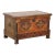 19th Century Rustic Pine Original Painted Flat Top Trunk For Sale