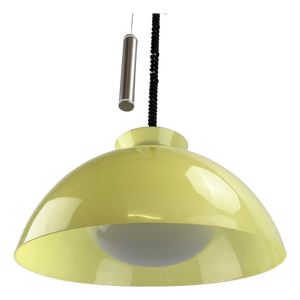 Yellow Model KD6 Pendant Light with Counterweight by Achille & Pier Giacomo Castiglioni for Kartell, Italy, 1970s