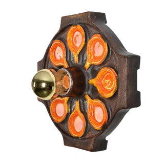 Fat Lava Ceramic Sconce from Hustadt Leuchten, 1970s For Sale