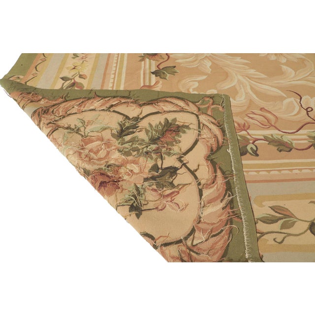 Late 20th Century Vintage Chinese Aubusson Rug, 12'08 X 20'10 For Sale - Image 5 of 8