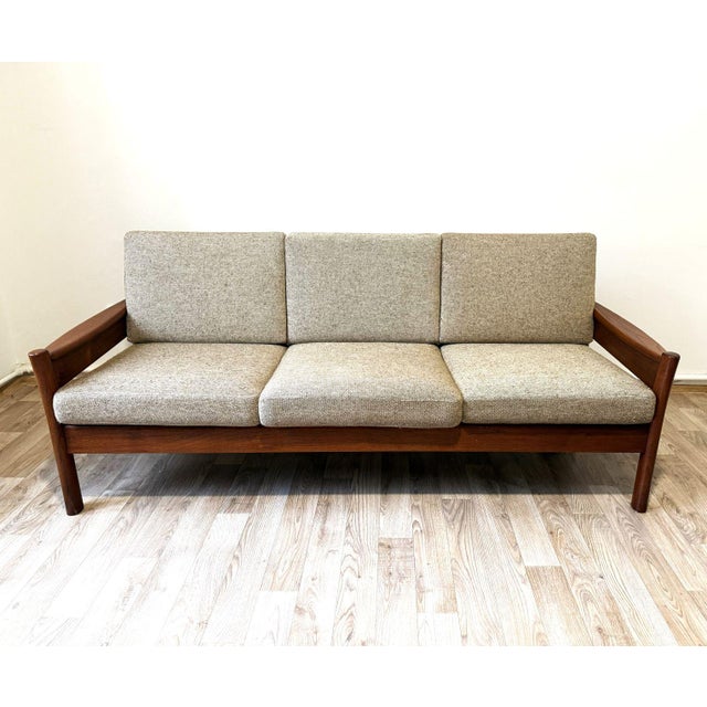 Brown Danish Teak Sofa from Dyrlund, 1970s For Sale - Image 8 of 8